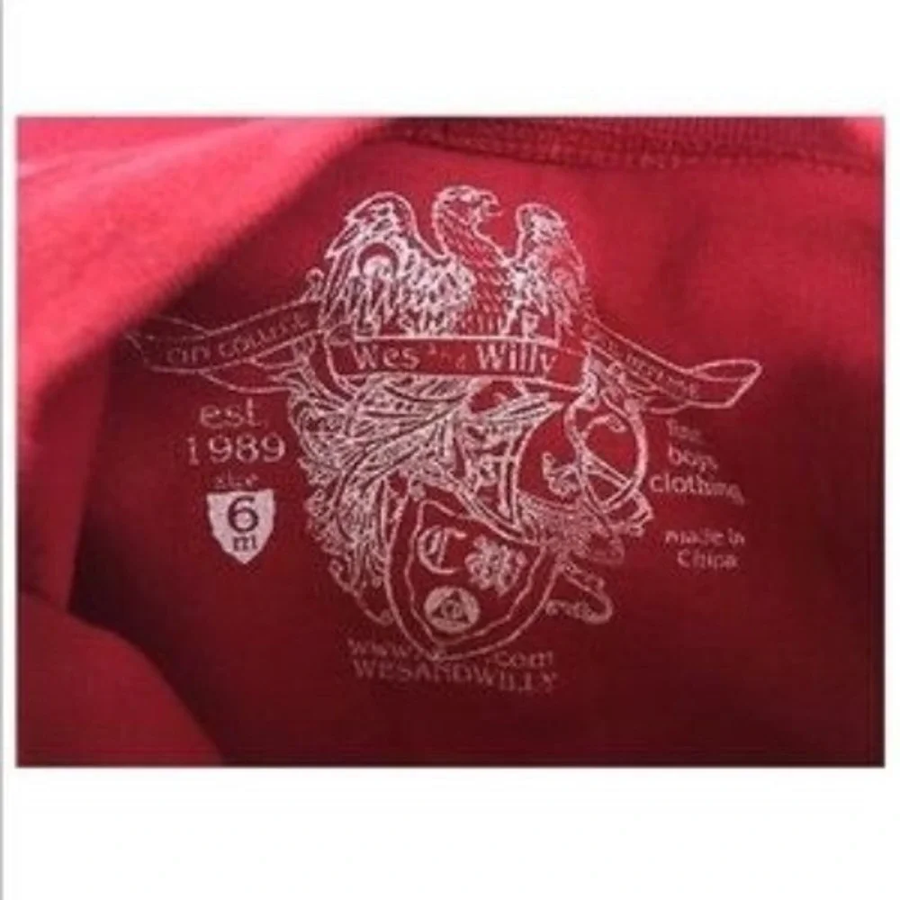 Wes & Willy‎ Baby Long Sleeve T-Shirt Search and Rescue Helicopter Red 6M New